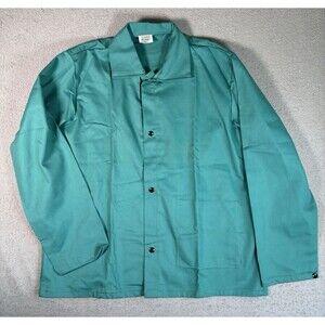 Vintage USA Anchor Brand Size Large Kelly Green Long Sleeve Pearl Snap Button Up